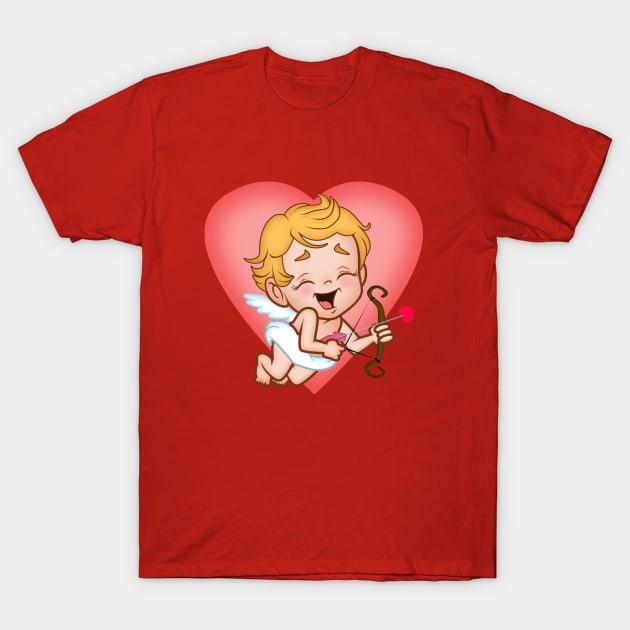 cupid's here to save the day T-Shirt by richhwalsh